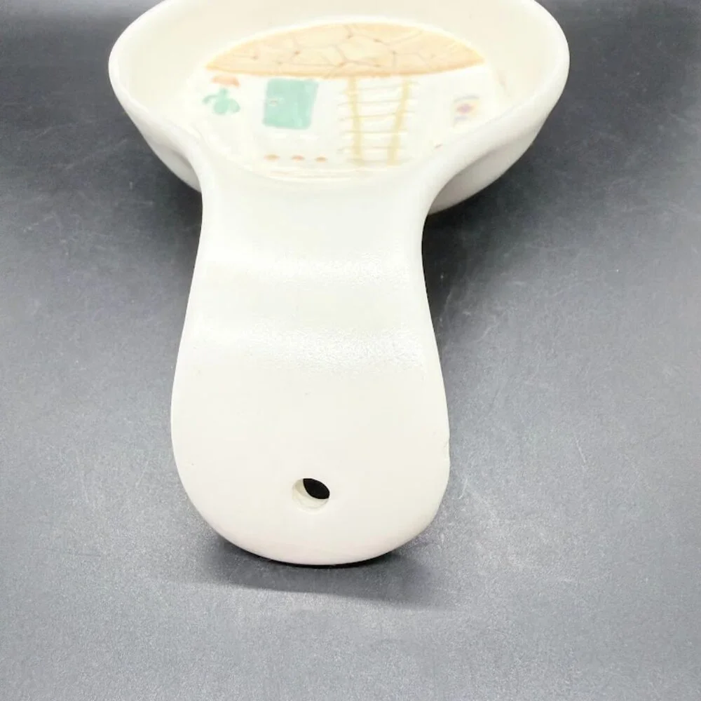 Vintage Treasure Craft Taos Spoon Rest Southwest Adobe House New Mexico Ceramic